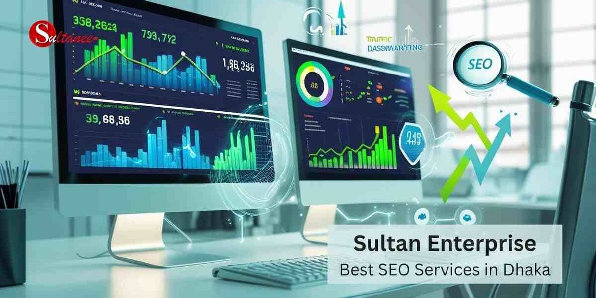 SEO analytics and performance dashboard at a digital agency in Dhaka